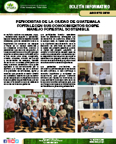 PPeriodistas de la ciudad de Guatemala fortalecen sus conocimientos sobre el manejo forestal sostenible